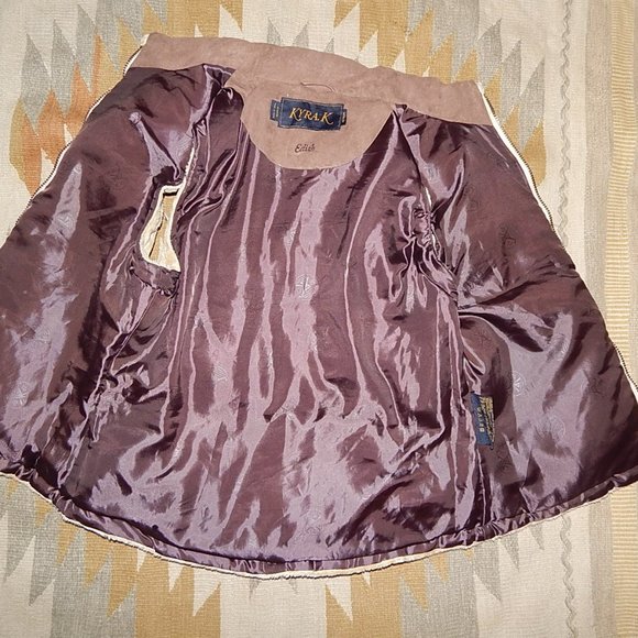 Krya.k Women's M Equestrian Tan Down Filled Fleece Puffer Vest Jacket Kyra K - Picture 7 of 9